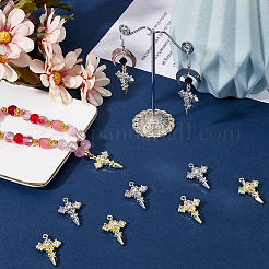 Lega 20 pz 2 colori con pendenti in strass&nbsp;FIND-SC0009-94