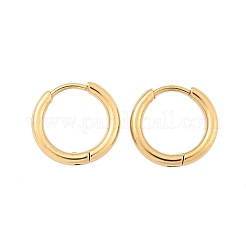 Orecchini a cerchio huggie in acciaio inossidabile placcato ionico (ip) 304&nbsp;X-EJEW-F111A-14mm-G