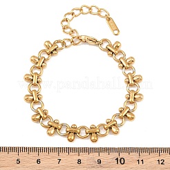 Pulseras de cadena de eslabones en forma de lágrima de acero inoxidable 304 para mujer&nbsp;SA-CBA9061-01G