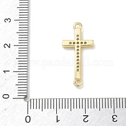 Ciondoli di connessione in ottone con micro pavé di zirconi cubici&nbsp;KK-T085-18H-G
