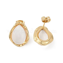 Pendientes de lágrima de acero inoxidable 304 con revestimiento iónico (IP)&nbsp;EJEW-Z068-36G-01