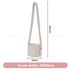 Wiederverwendbarer Kaffeetassenhalter aus PU-Leder&nbsp;AJEW-WH0368-02A