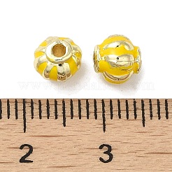 Perline di smalto in lega di placcatura a cremagliera&nbsp;PALLOY-P296-05G-02