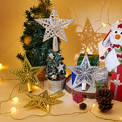 4 Stück Weihnachtsbaumschmuck in 4 Stilen aus Kunststoff&nbsp;AJEW-GA0006-06