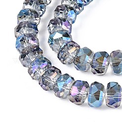 Chapelets de perles en verre transparent électrolytique&nbsp;EGLA-N022-04A-D06