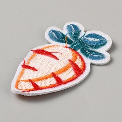 Computergesteuerte Stickerei mit Karottenmotiv aus Polyester zum Aufbügeln/Aufnähen&nbsp;PATC-WH0003-56