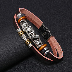 Leder Multi-Strang-Armbänder&nbsp;BJEW-F352-11M