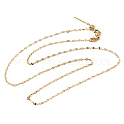 1.5 mm Unisex-Halsketten aus 304er Edelstahl mit geriffelter Form&nbsp;NJEW-P356-10G