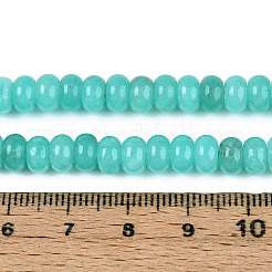 Gefärbt natürlichen weißen Jade Perlen Stränge&nbsp;X-G-T139-59A-10