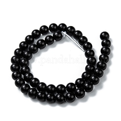 Natürliche schwarze Onyxperlenstränge&nbsp;G-Z024-01B