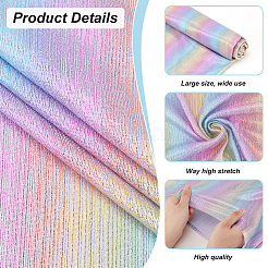 Regenbogenfarbener Polyesterstoff&nbsp;DIY-WH0430-671
