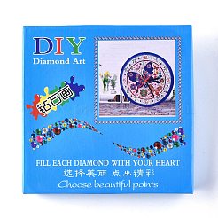 Kits de peinture au diamant bricolage 5d pour l'horlogerie&nbsp;DIY-F054-09