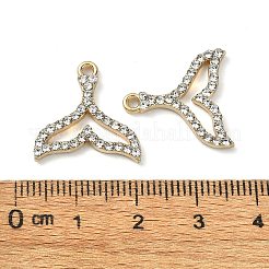 Colgantes de rhinestone de aleación con revestimiento dorado&nbsp;PALLOY-F308-23G-03