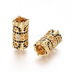 Messing Mikro ebnen Zirkonia European Beads&nbsp;OPDL-L016-03A-G