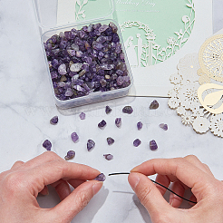 Natürlichen Amethyst Chip-Perlen&nbsp;G-CJ0001-23