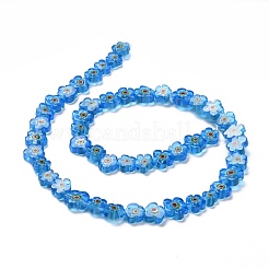 Chapelets de perle de millefiori en verre manuelles&nbsp;LAMP-J035-10mm-53