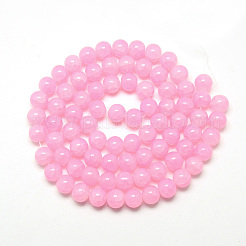 Perles de verre craquelé cuites au four&nbsp;LS-DGLA-Q023-6mm-YS6
