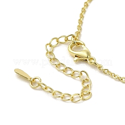 Collane con pendente in ottone micro pavé di zirconi chiari&nbsp;NJEW-B082-06A-G