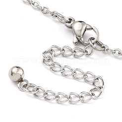 Anlaufgeschützte Sommerstrand 304 Edelstahl Kabelkette Seestern Charm Armbänder&nbsp;BJEW-P334-02P