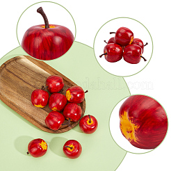20 pieza de decoraciones de exhibición de manzanas de plástico&nbsp;DJEW-GF0001-96