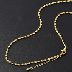 Colliers en laiton avec chaînes de Singapour pour femmes&nbsp;NJEW-D302-36G