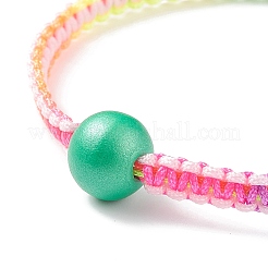 5pcs 5pcs ensemble de bracelets de perles tressées rondes en bois naturel&nbsp;BJEW-JB08807