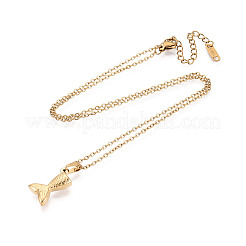Colliers pendentifs en acier inoxydable 304&nbsp;NJEW-T018-37G