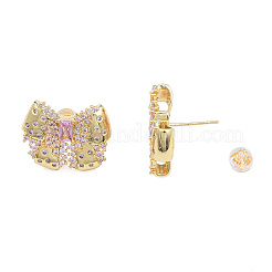 Aretes con lazo y circonitas cúbicas&nbsp;EJEW-N011-66
