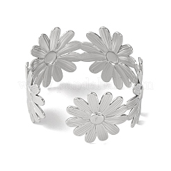 Bracelets en acier inoxydable 304 avec fleurs pour femmes&nbsp;BJEW-B104-08P