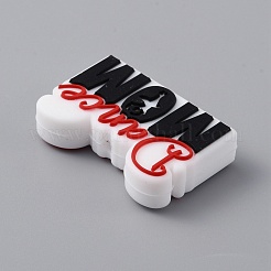 Mot danse maman perles de silicone&nbsp;SIL-WH0002-92