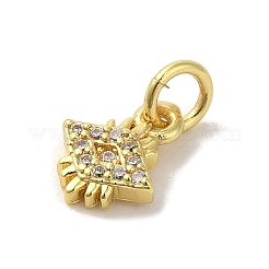Adornos de latón micropavé de circonia cúbica&nbsp;KK-M283-19D-01
