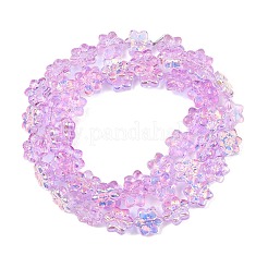 Chapelets de perles en verre électroplaqué&nbsp;EGLA-P069-02A-AB06