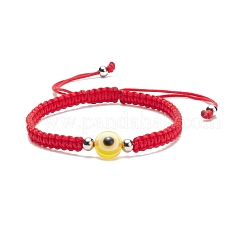 2pcs 2 Stil Harz böser Blick geflochtene Perlenarmbänder Set&nbsp;BJEW-JB08425