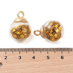 Pendentifs ronds en verre&nbsp;GLAA-P063-01G-02