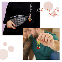 10 pieza de 5 estilos de decoraciones colgantes de resina y acrílico de frutas&nbsp;HJEW-FH00099