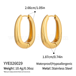 Pendientes de aro de acero inoxidable 304 para mujer&nbsp;DK7227