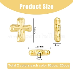 120 pz 2 colori perline in lega di stile tibetano&nbsp;FIND-DC0004-45