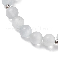 Bracelets à breloques en laiton chat&nbsp;BJEW-JB10484-02