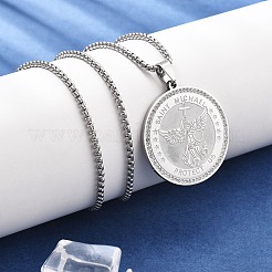 201 Halsketten mit Strassanhängern aus Edelstahl für Damen&nbsp;NJEW-U021-02P