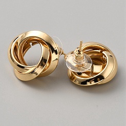 Aretes con nudo torcido de hierro para mujer&nbsp;EJEW-WH0004-106D