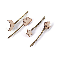 100 Stück Holz-Cabochons zum Thema Wetter&nbsp;WOOD-CJ0001-33