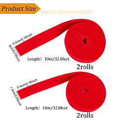 4 rouleau de ruban en feutre de laine de 2 styles&nbsp;AJEW-BC0003-26