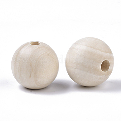 Unfertige Naturholzperlen&nbsp;X-WOOD-S651-A30mm-LF