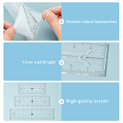 3 Stück Acryl-Quiltschablone im 3-Stil&nbsp;DIY-WH0568-39