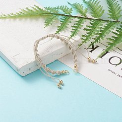 Fabbricazione di braccialetti con cordino intrecciato in poliestere regolabile&nbsp;AJEW-JB00848-06