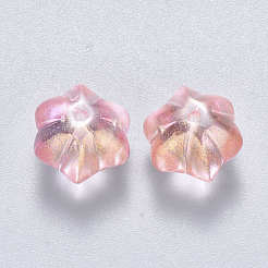 Perles de verre peintes par pulvérisation transparent&nbsp;GLAA-S190-005A-07