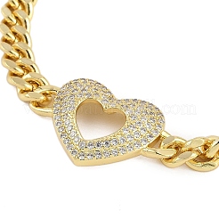 Bracciali in ottone placcato a cremagliera con zirconi cubici per donna&nbsp;BJEW-D047-01G-01