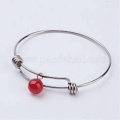 Dehnbare Armreifen aus Edelstahl 304&nbsp;BJEW-JB02785