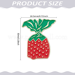 1 épingle en émail en forme de fraise&nbsp;JEWB-LP0004-63