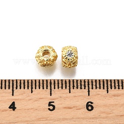 Abalorios de latón con pavé de circonitas&nbsp;KK-C106-15G